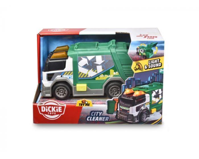 Dickie Toys: Vuilniswagen met licht en geluid 15 cm, ., Nieuw, Ophalen of Verzenden, .