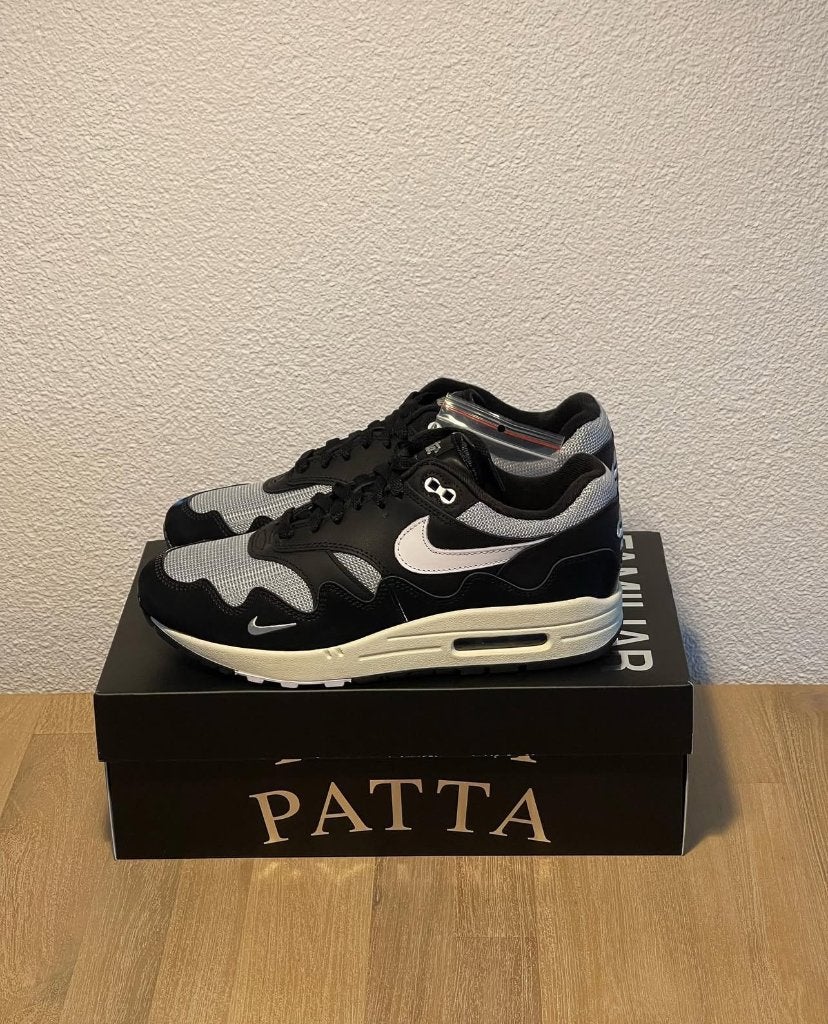 Nike Air Max 1 Patta Waves Black | Nieuw | Maat 39 | RUILEN, Zwart, Nike, Nieuw, Ophalen of Verzenden
