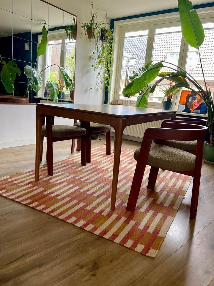 Orange Wool Rug, Huis en Inrichting, Ophalen, Beige, 150 tot 200 cm, 200 cm of meer