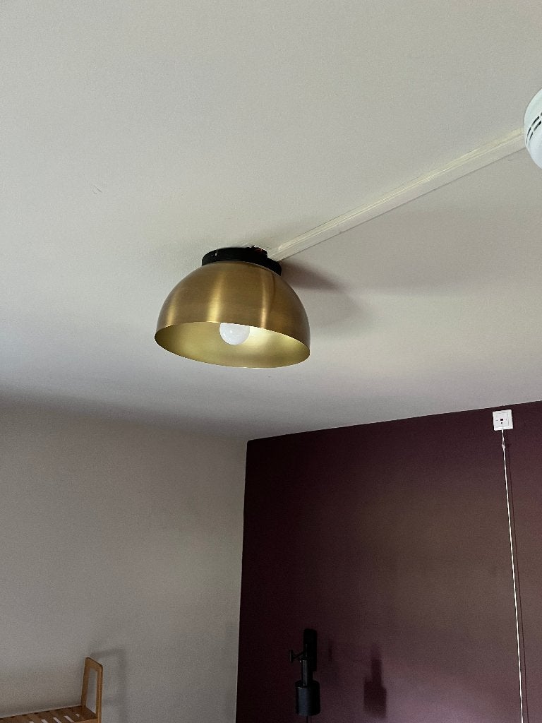 Goudlkleurige plafondlamp Karwei, Inclusief lichtbron, Modern, Zo goed als nieuw, 30 cm