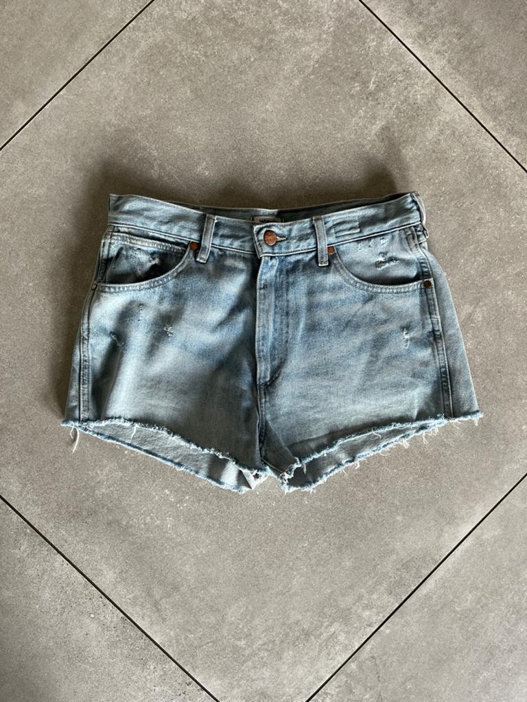 Wrangler Festival Short Jeans - W28, Verzenden, Zo goed als nieuw, Blauw, W28 - W29 (confectie 36)
