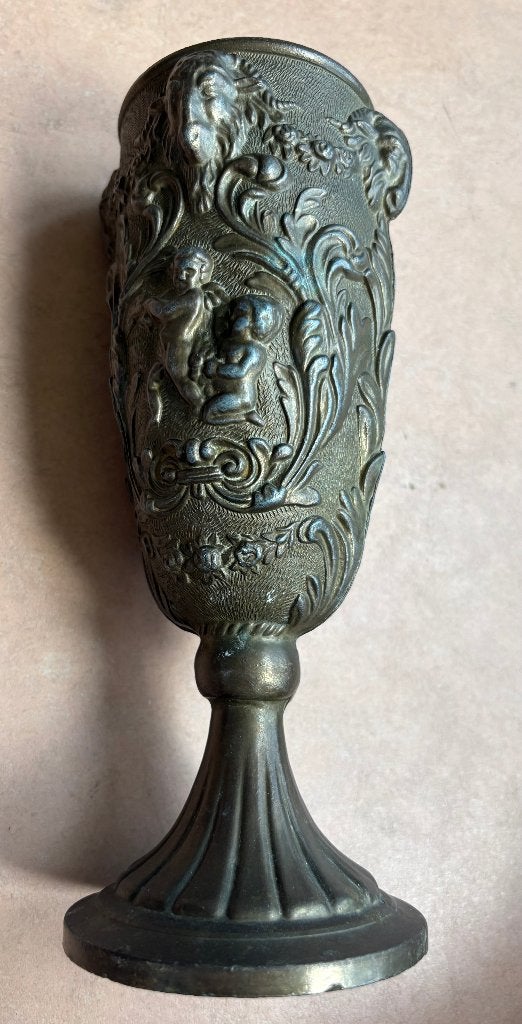 Fraaie vintage Italiaanse siervaas, 90% tin, Ophalen of Verzenden