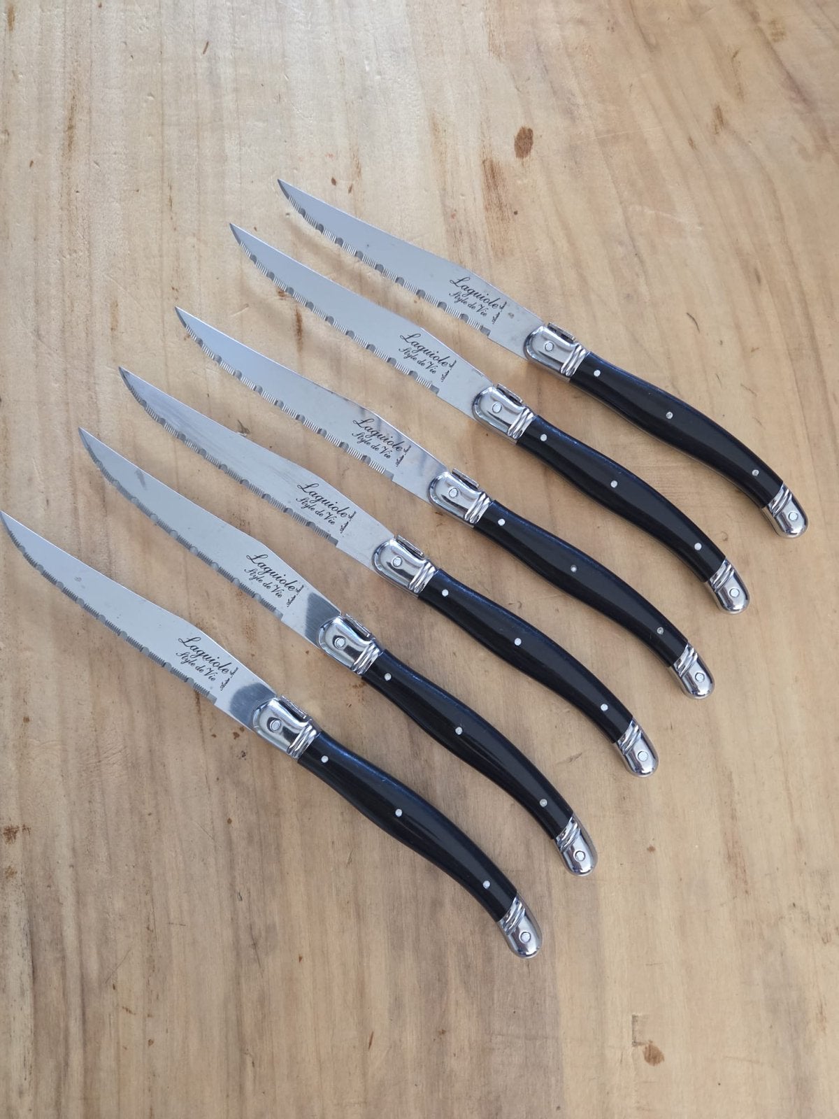 6 nieuwe steakmessen | Laguiole Style de Vie, Los bestek, Ophalen of Verzenden, Rvs of Chroom, Eetmes