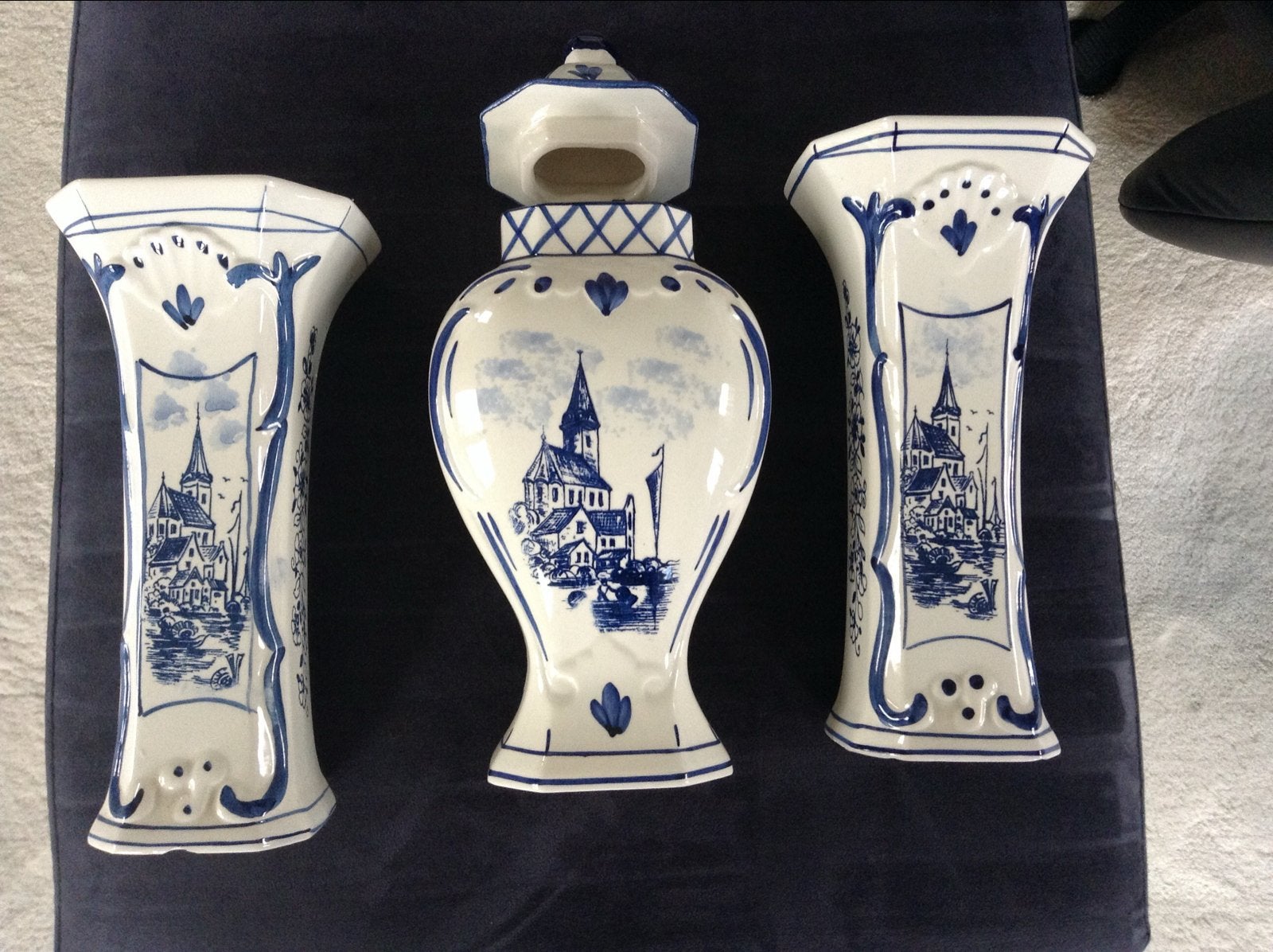 Delfts Blauw Kaststel 3-delig - Handgeschilderd, Ophalen