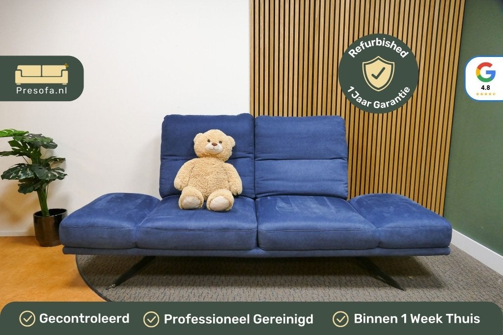 Multifunctionele 2 zits Bank Blauw [Refurbished], Huis en Inrichting, -, -, Tweepersoons, 75 tot 100 cm