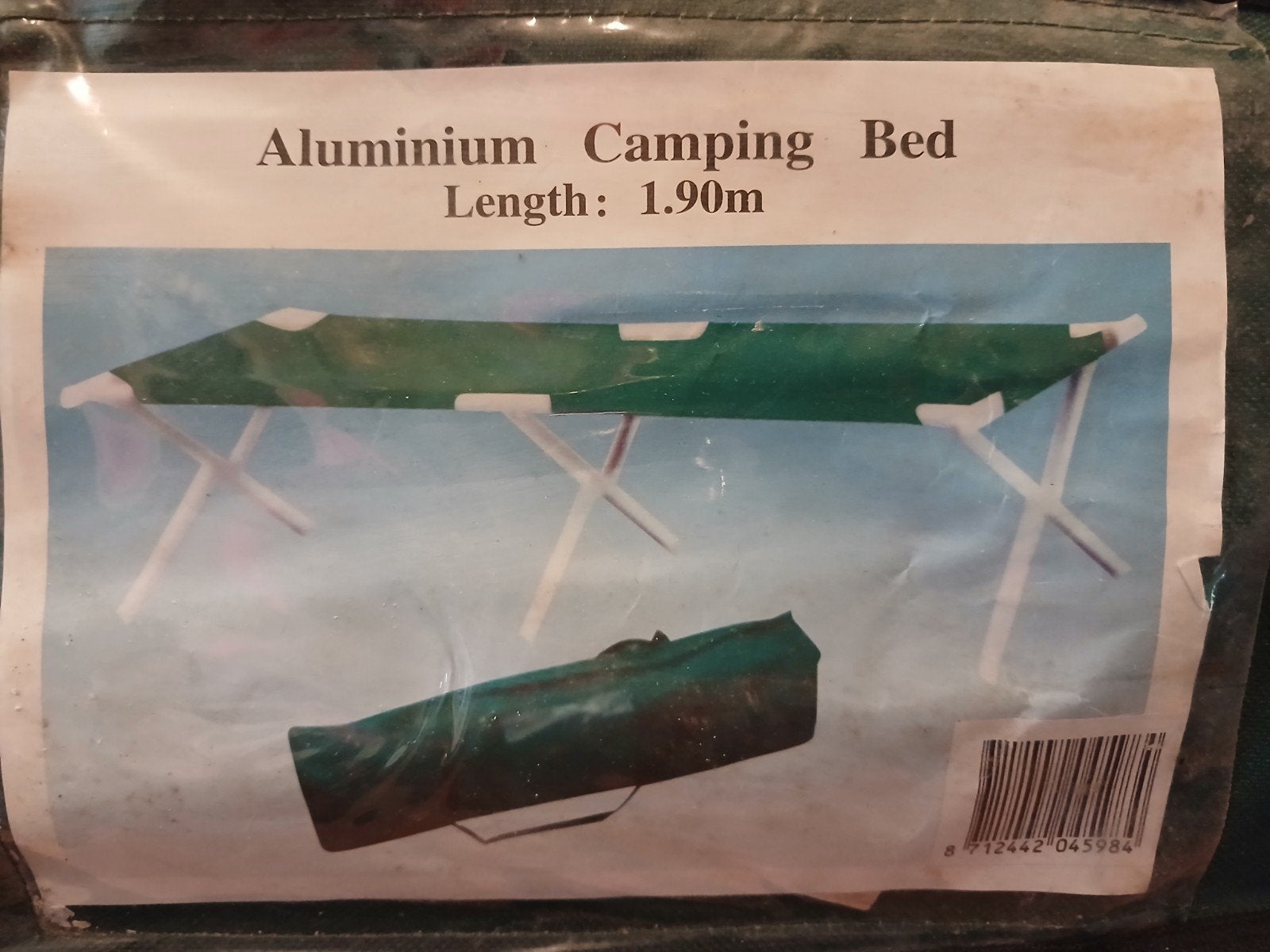 Aluminium Campingbed 1.90m - Opvouwbaar en Draagbaar ZGAN, Ophalen of Verzenden, Gebruikt