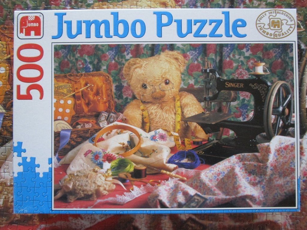 Jumbo puzzel - Teddybeer - 500 st., Ophalen of Verzenden, 500 t/m 1500 stukjes, Zo goed als nieuw, Legpuzzel