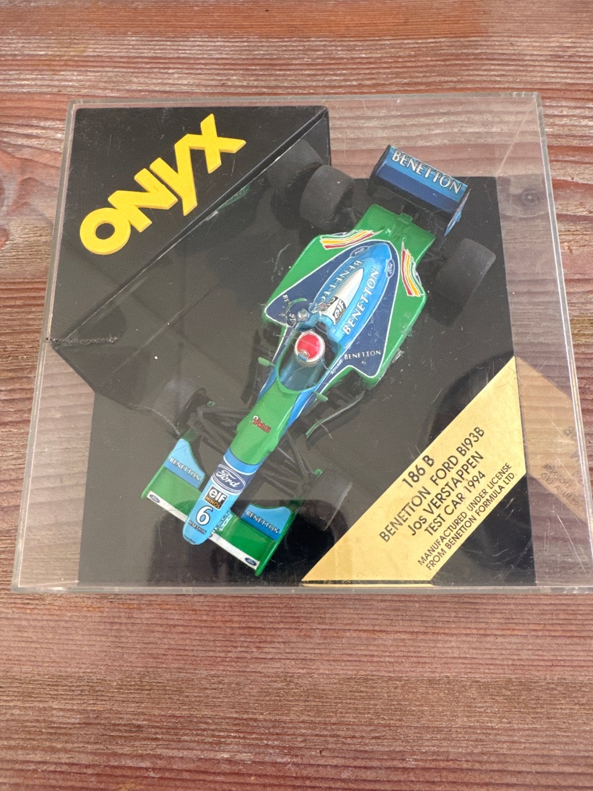 Onyx Benetton Ford B193B Jos Verstappen Test Car 1994 1:43, Hobby en Vrije tijd, Ophalen of Verzenden, Zo goed als nieuw, Auto