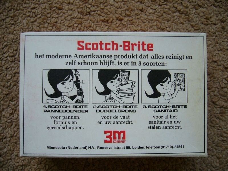 Scotch Brite panneboender uit de jaren 60 - 70, Verzamelen, Merken en Reclamevoorwerpen, Ophalen of Verzenden, Gebruikt, Overige typen