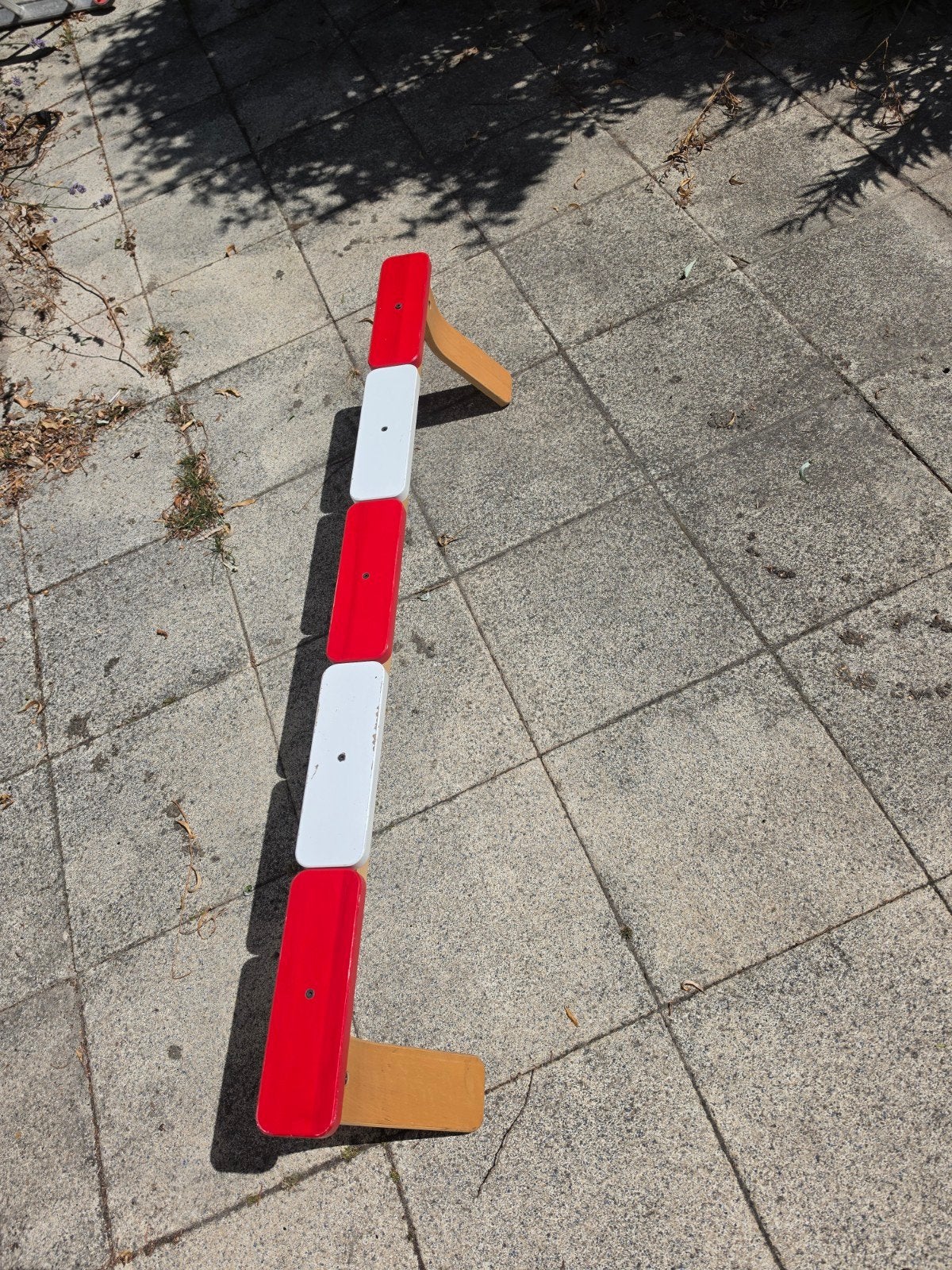 Houten balansbalk voor kinderen - Rood/Wit, Ophalen, Gebruikt