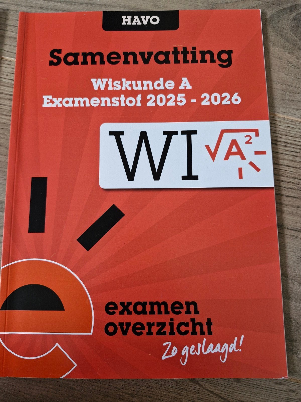 ExamenOverzicht Oefenboek Wiskunde A HAVO 2025-2026, Boeken, Ophalen of Verzenden, Zo goed als nieuw, HAVO, Wiskunde A