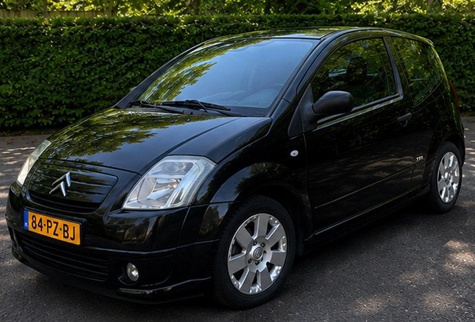 Citroën C2 1.4i VTR met nap en apk 21-05-2027, Voorwielaandrijving, Zwart, 4 cilinders, 4 stoelen