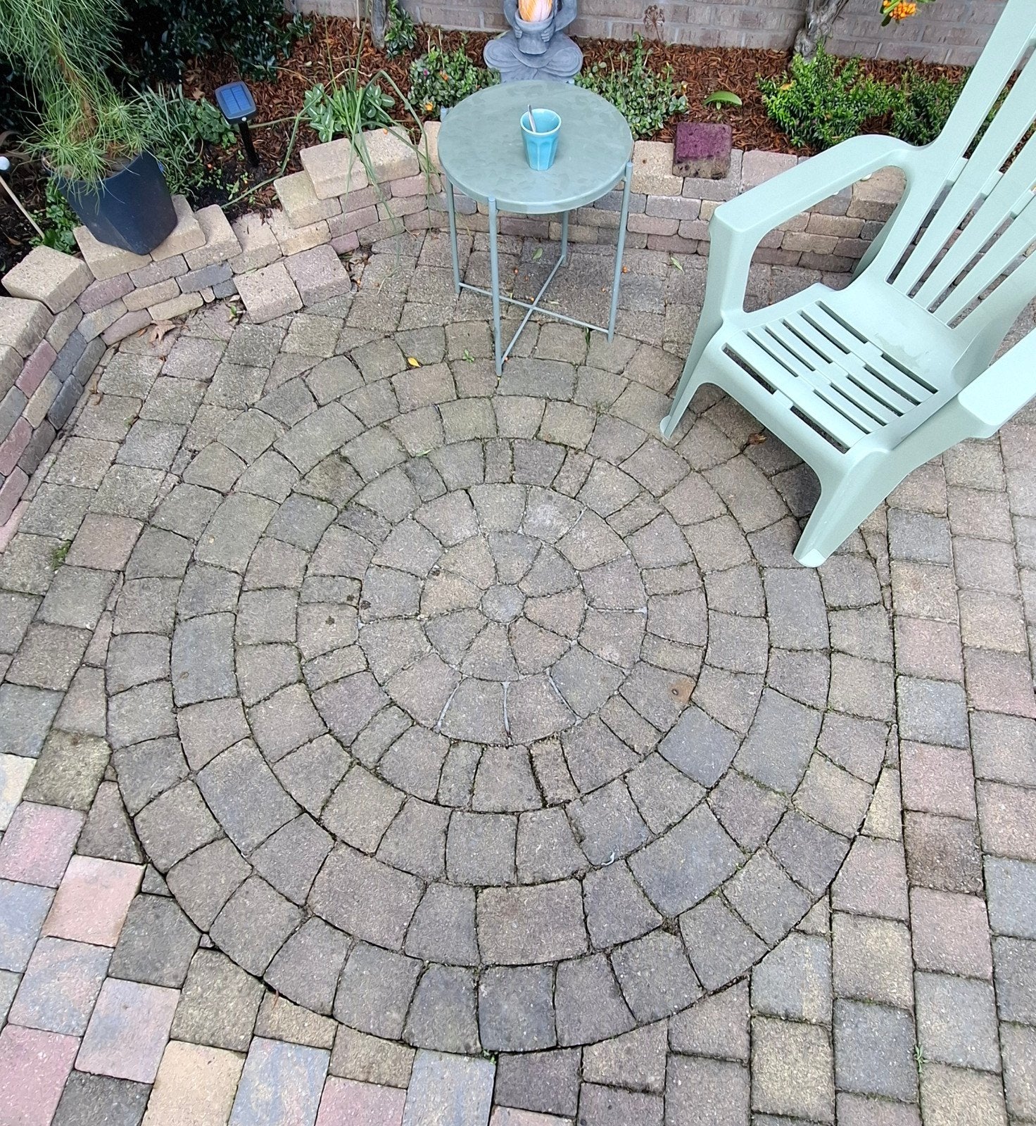 Terras Cirkel, COMPLEET - Diameter 1.80m, dikte 5cm, Tuin en Terras, Ophalen, Gebruikt, Klinkers, Minder dan 5 m²