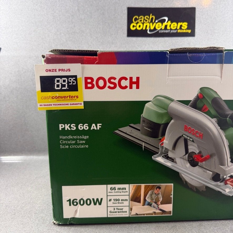Bosch PKS 66 AF handcirkelzaag | nieuw in doos | 416004, Gebruikt, Cirkelzaag, Ophalen of Verzenden, 30 tot 70 mm