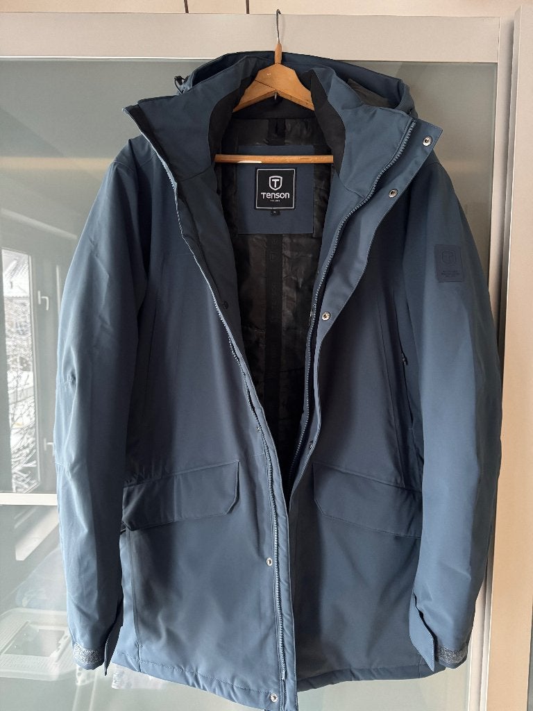 Tenson winterjas, blauw, maat XL, Kleding | Heren, Ophalen, Blauw, Maat 56/58 (XL), Zo goed als nieuw