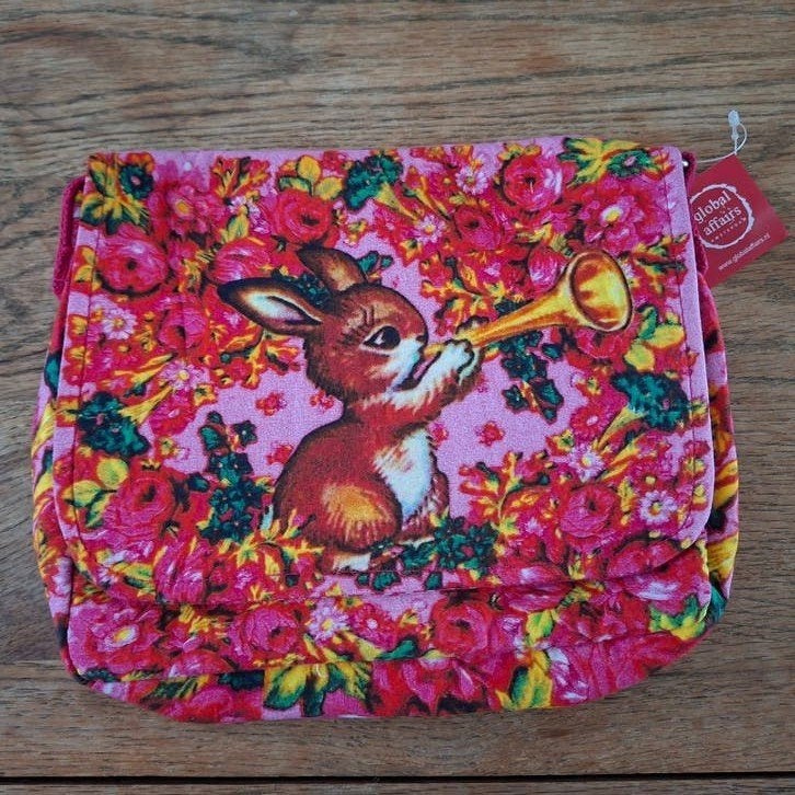 Global Affairs Kinder Schoudertas - Roze met Konijn (25 cm), Ophalen of Verzenden, Nieuw, Roze, Overige merken