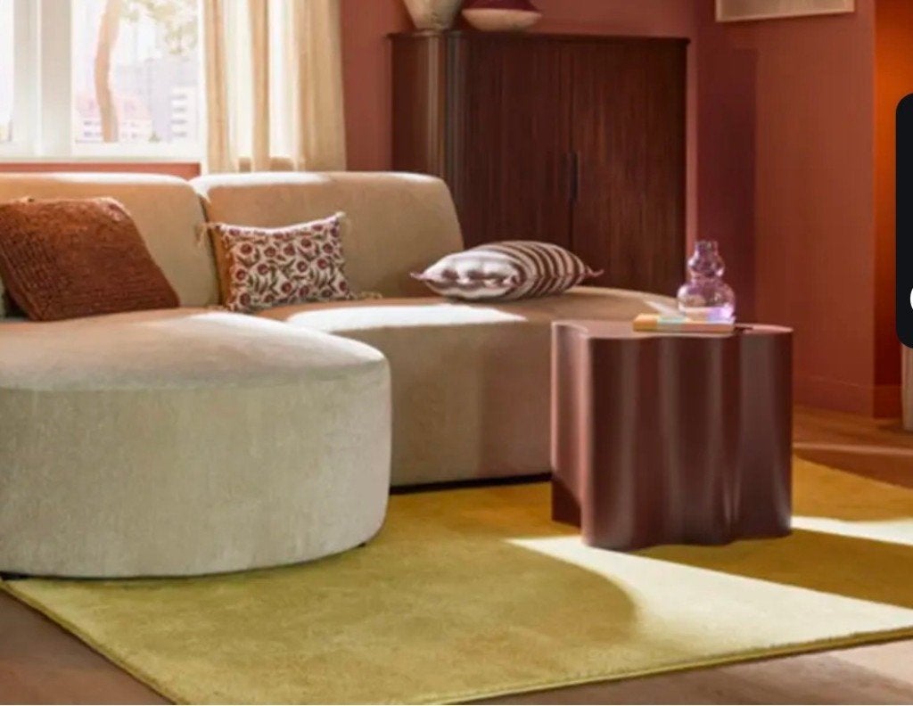 Nieuw vloerkleed goudgeel, Huis en Inrichting, Stoffering | Tapijten en Kleden, Ophalen, 150 tot 200 cm, Rechthoekig, Nieuw