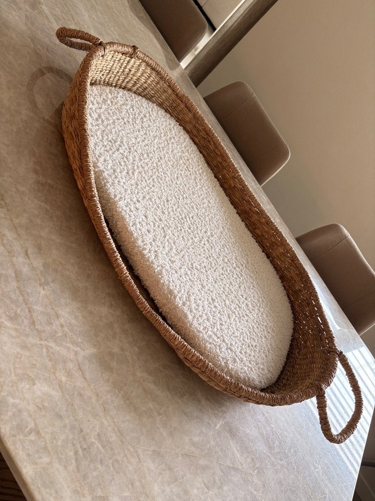 Rotan Mozesmand aankleedmand verschoonmand, Kinderen en Baby's, Badjes en Verzorging, Ophalen of Verzenden, Zo goed als nieuw