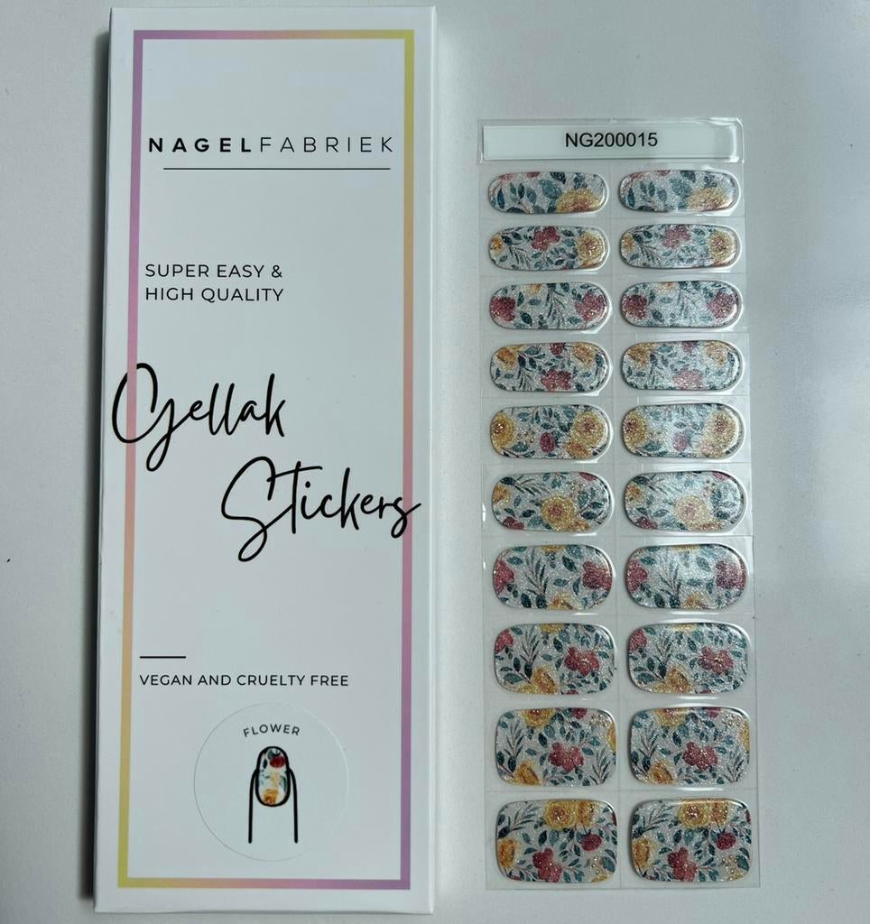 Nagelfabriek Gellak Stickers Flower, Overige kleuren, Nieuw, Ophalen of Verzenden, Handen en Nagels