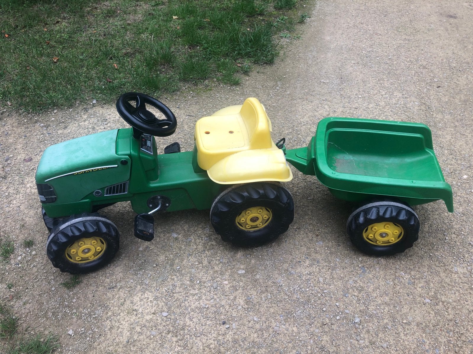 John Deere traptractor traptrekker met aanhanger, Ophalen, Gebruikt