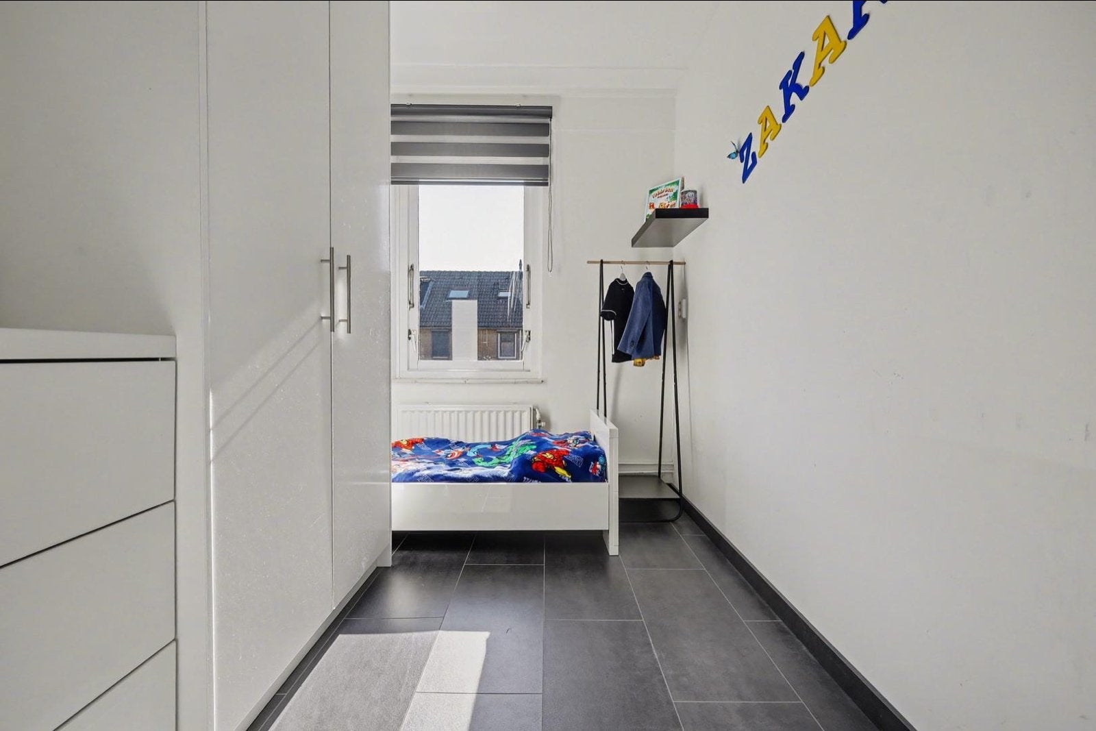 Wit kinderbed met lattenbodem, Ophalen, Gebruikt, 70 tot 85 cm, Lattenbodem