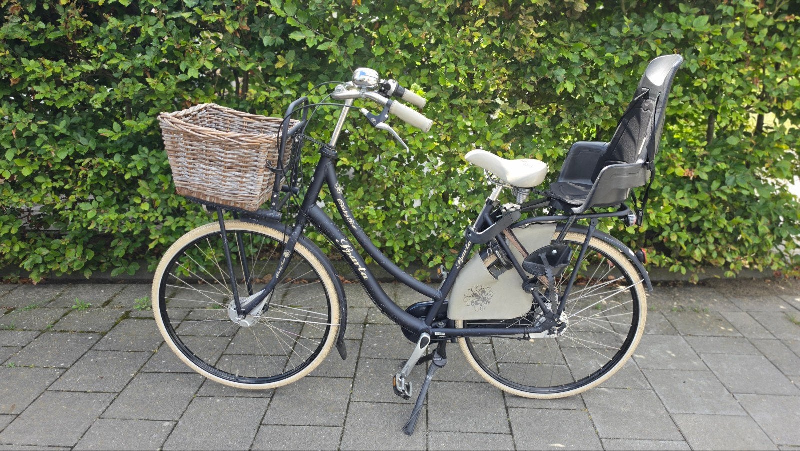 Sparta damesfiets met Bobike fietsstoeltje – 7 versnellingen, Ophalen, Gebruikt, Sparta, Versnellingen