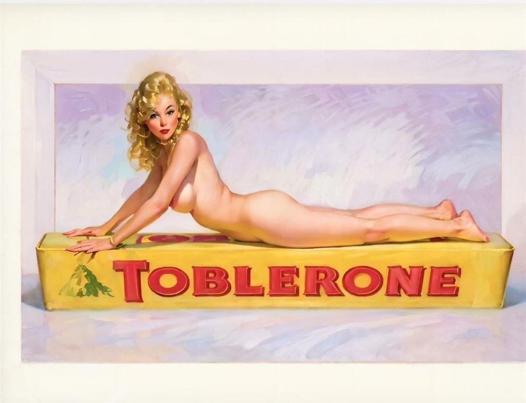Sexy Retro Pin up Naakt Toblerone Mel Ramos, Verzenden, Nieuw, A1 t/m A3, Film en Tv