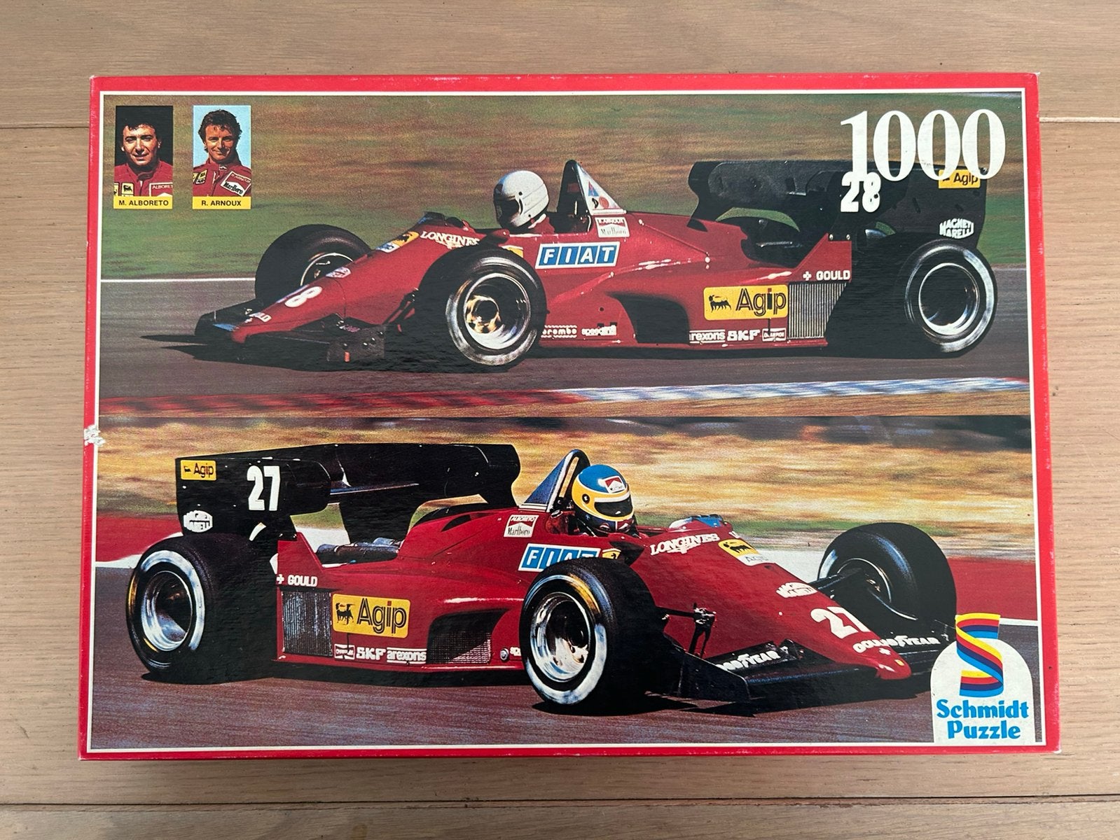 Ferrari vintage puzzel 1000 stuks van 1985, Ophalen of Verzenden, Zo goed als nieuw, Bburago