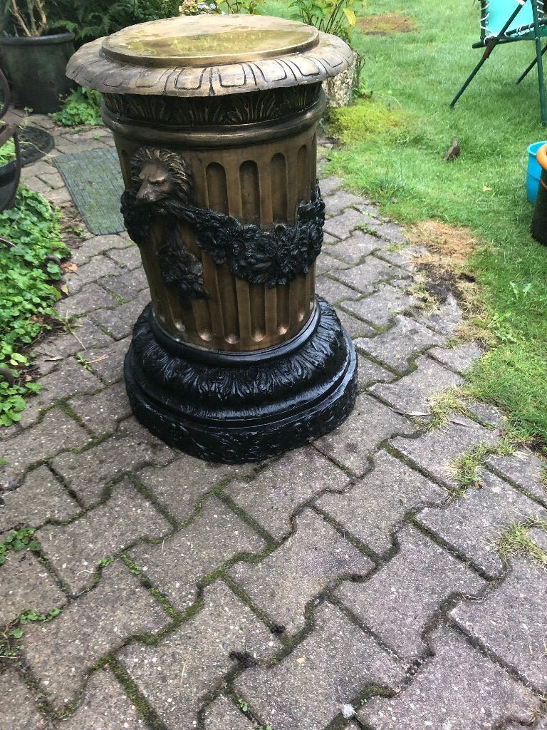 Decoratieve Sokkel met Leeuwenkop - Tuin of Interieur, Ophalen, Gebruikt