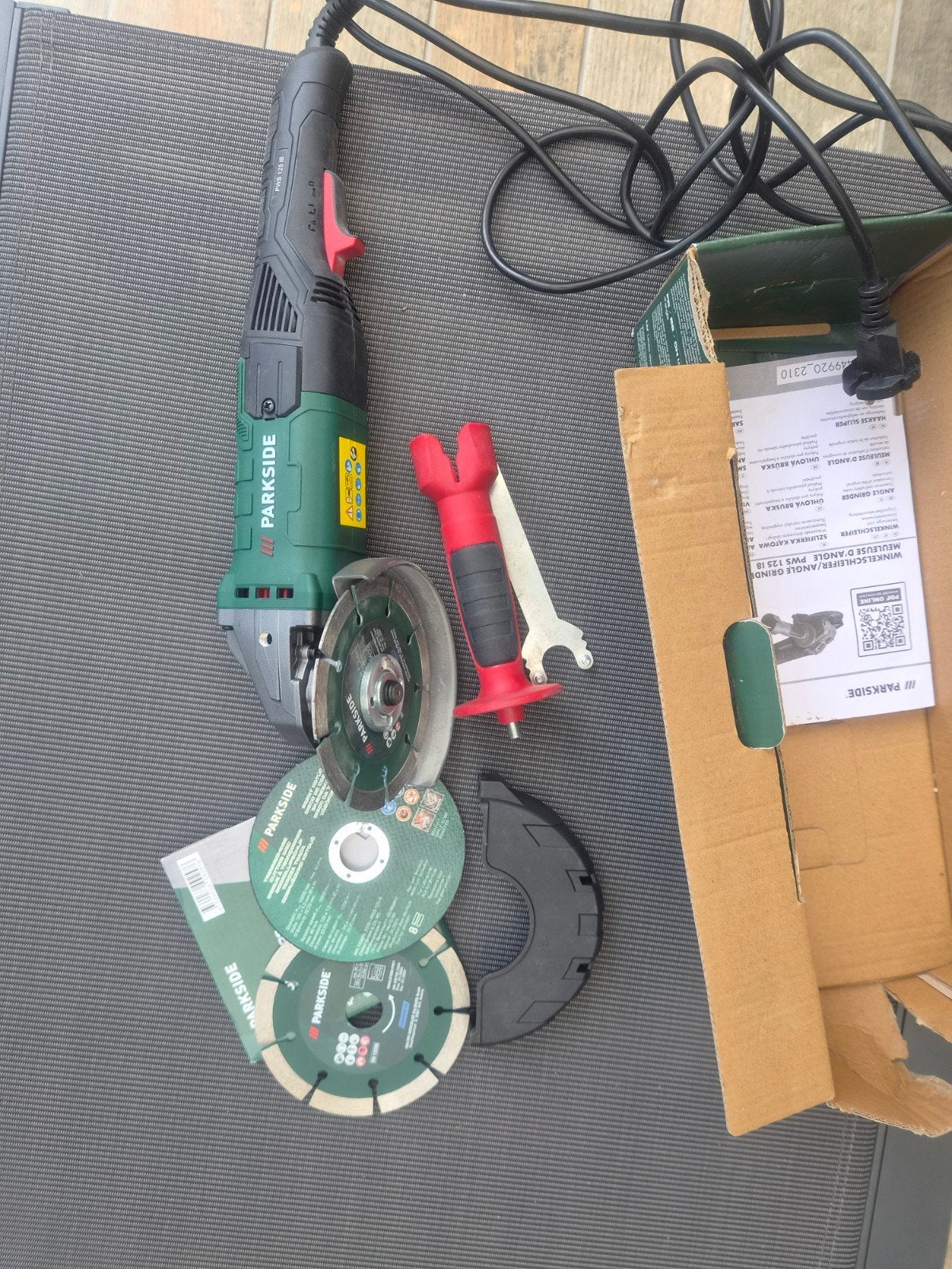 Parkside Haakse Slijper - Zo goed als nieuw, Ophalen of Verzenden, Zo goed als nieuw, 700 tot 1000 watt, Haakse handslijpmachine
