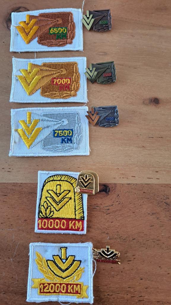 Set van 5 Vintage ANWB Wegenwacht Speldjes en Patches, Ophalen of Verzenden, Gebruikt, Overige onderwerpen, Speldje of Pin