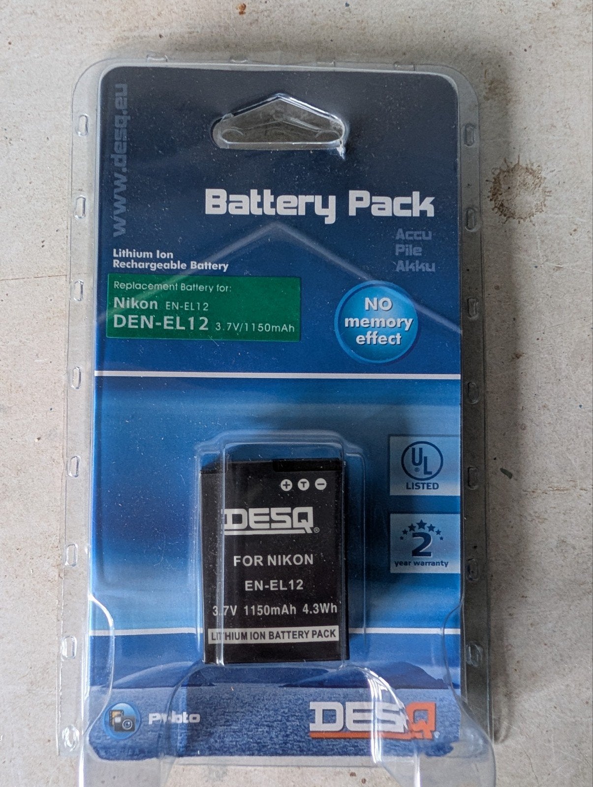DESQ EN-EL12 Batterij voor Nikon - Nieuw in verpakking, Nieuw, Overige merken, Nikon, Accu