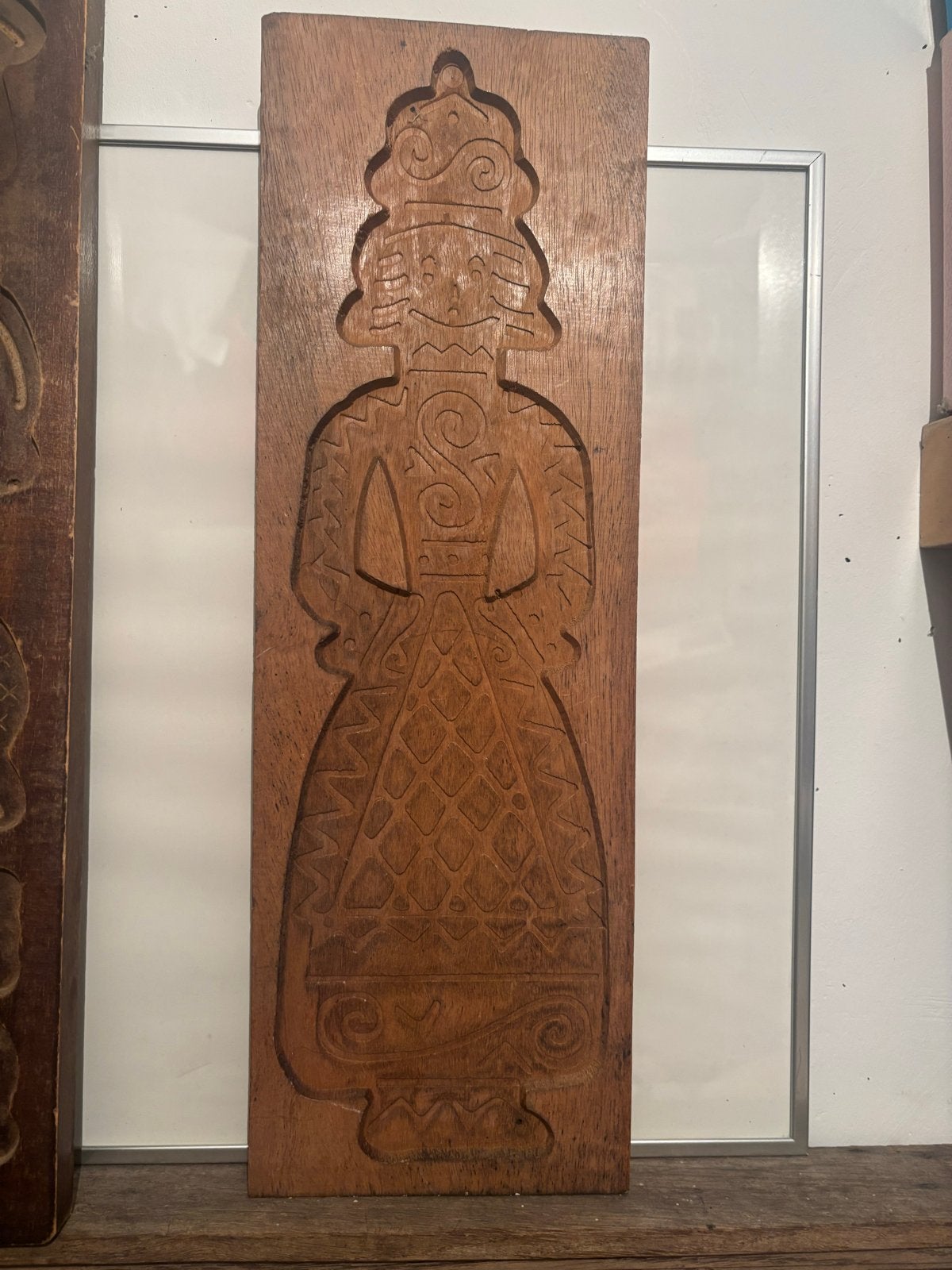 Antieke Speculaasplank - Vrouwfiguur, Ophalen of Verzenden