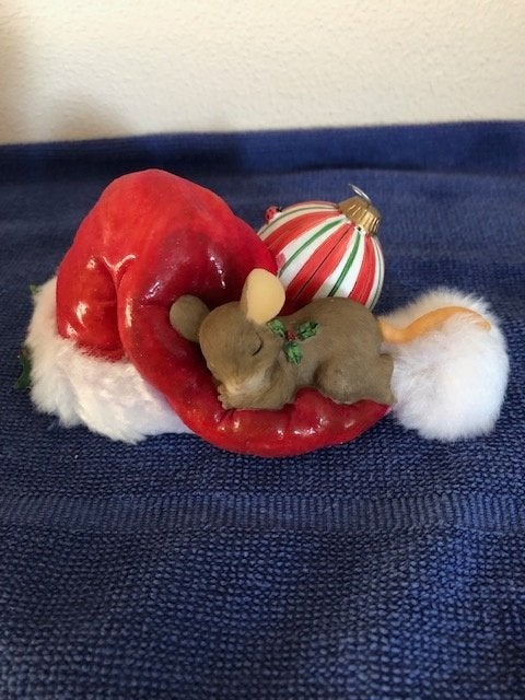 Charming Tails Beeldje Muis: 'The Nap Before Christmas', Ophalen of Verzenden, Zo goed als nieuw, Dier