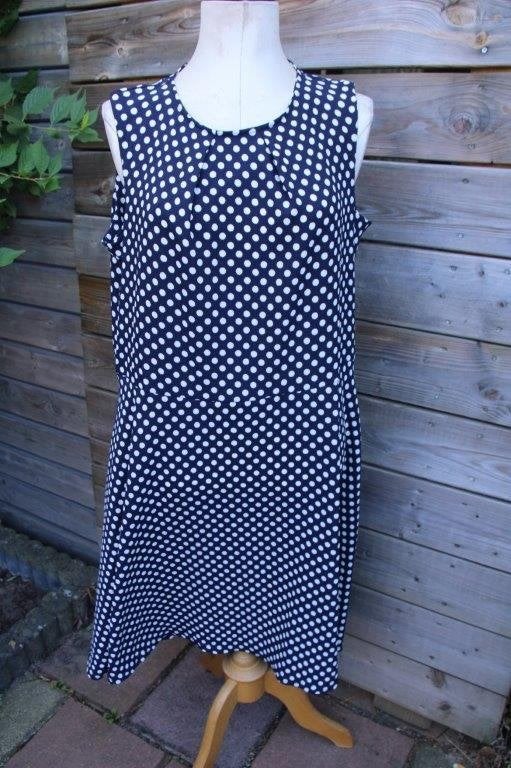 Jurk blauw/ offwhite Paprika mt T3 (48) Vaste prijs, Kleding | Dames, Jurken, Blauw, Maat 46/48 (XL) of groter, Ophalen of Verzenden
