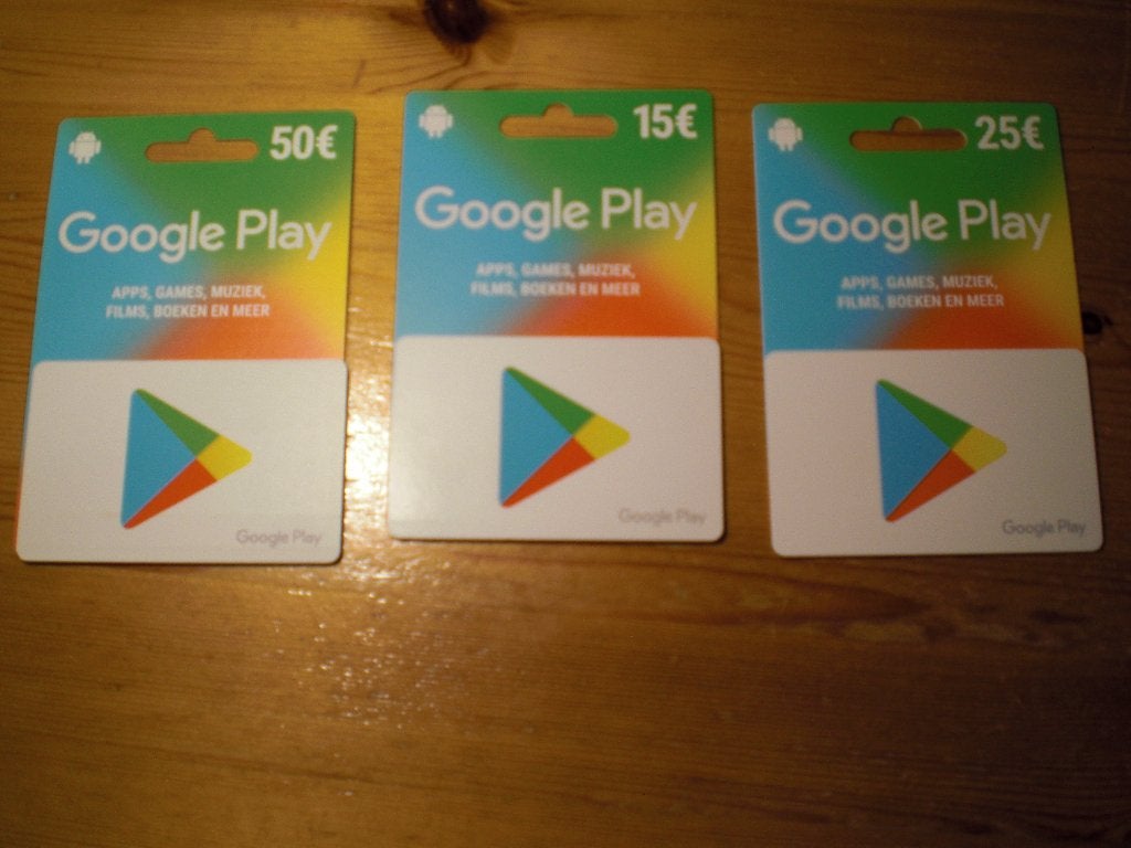 3 cadeaukaarten Google play twv 90 euro, Tickets en Kaartjes, Kortingen en Cadeaubonnen, Eén persoon, Cadeaubon, Overige typen