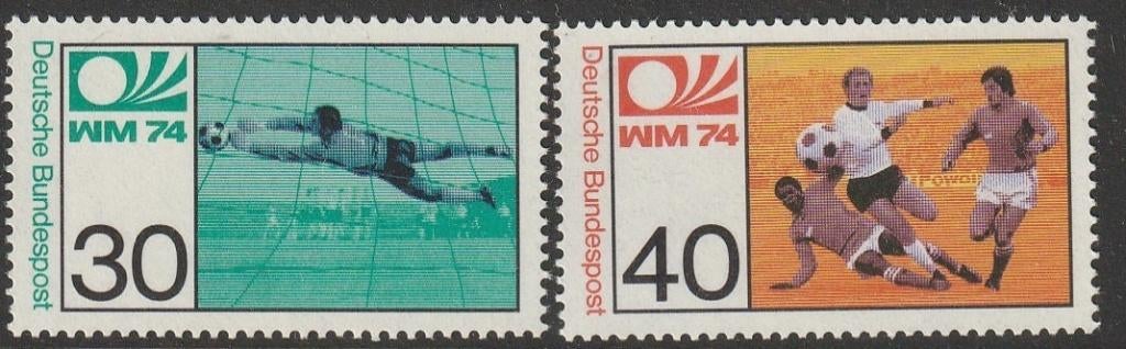 BRD 1974 811/812 WK voetbalkampioen, Postfris, Ophalen of Verzenden, BRD, Postfris