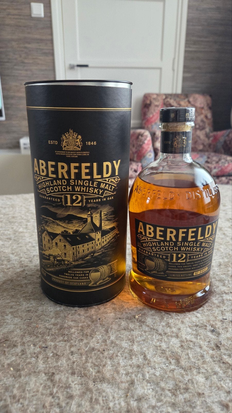 Ongeopende Aberfeldy Whisky 1L te koop, Diversen, Levensmiddelen, Ophalen of Verzenden
