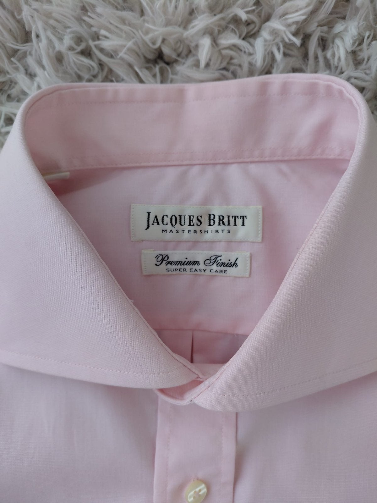 Jacques Britt overhemd 100 % katoen., Ophalen of Verzenden, Zo goed als nieuw, Roze, Halswijdte 41/42 (L)
