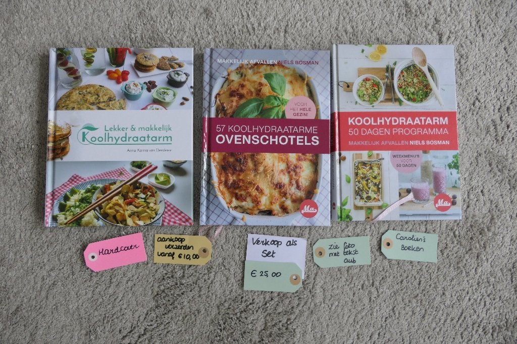 Koolhydraten, set 3 boeken., Ophalen of Verzenden, Gelezen, Dieet en Voeding, Diverse Auteurs