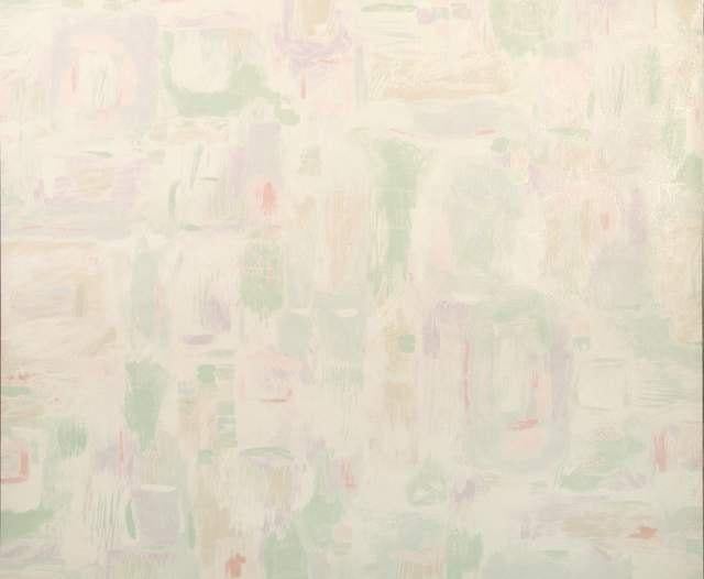 12499 Vintage pastel kunst behang jaren 80 swiet, Verzenden, Minder dan 10 m², Wit