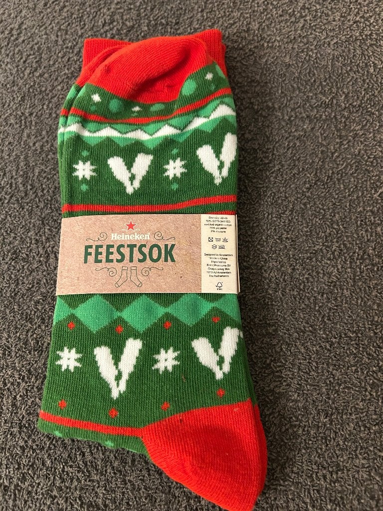Heineken feestsokken, Verzamelen, Biermerken, Ophalen, Nieuw, Kleding, Heineken