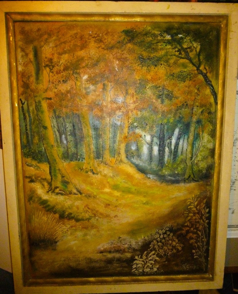 Frits Grips bos vermoedelijk Maurick Vught jaren 30, Ophalen of Verzenden, Klassiek, Origineel werk, Stads- / dorpsgezicht