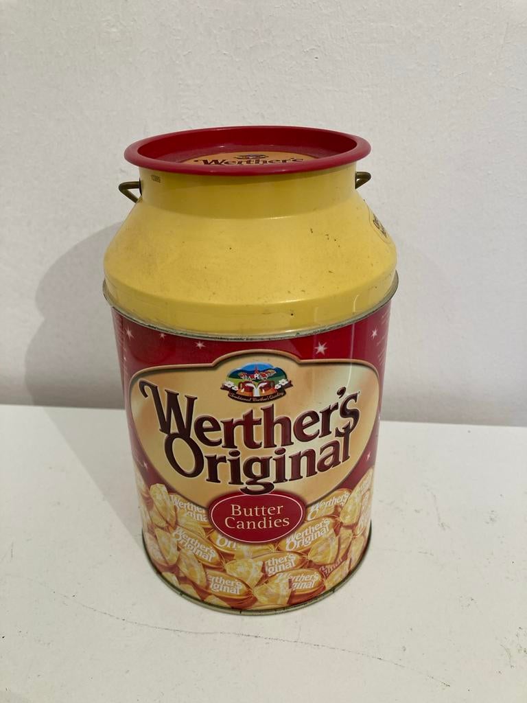 Vintage Werther's Original Blik - Melkbus Design, Ophalen of Verzenden