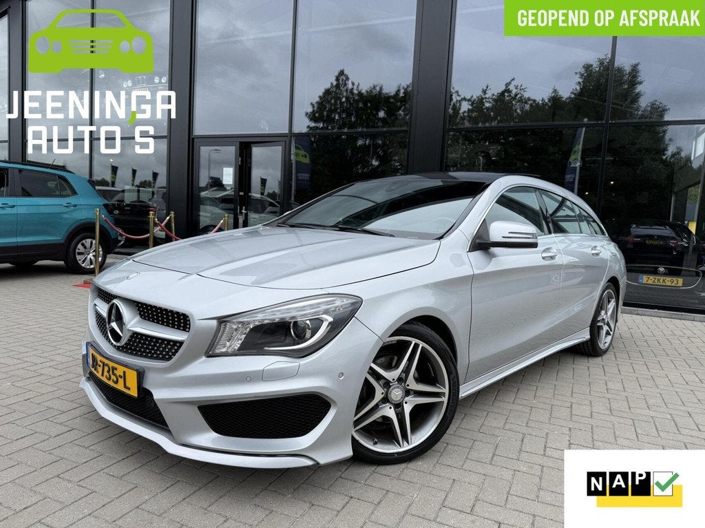 Mercedes CLA-klasse 180 Ambition AMG line|Pano|Camera|Alcant, Auto's, Mercedes-Benz, CLA, 730 kg, Gebruikt, 4 cilinders