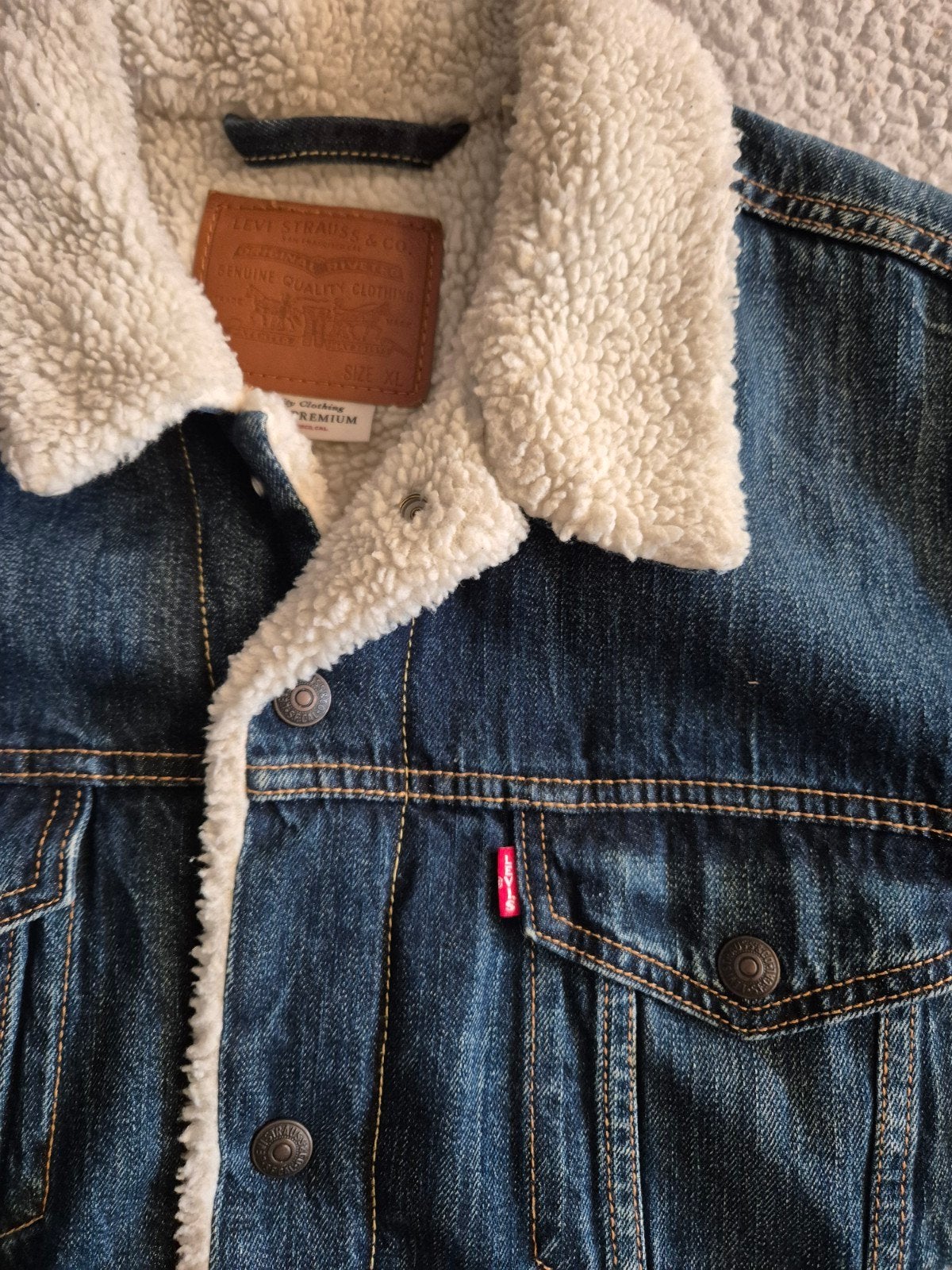 Levi's Jeans Jas Spijkerjas Spijkerjack Gevoerd maat XL, Levi's, ., Maat 56/58 (XL), Zo goed als nieuw