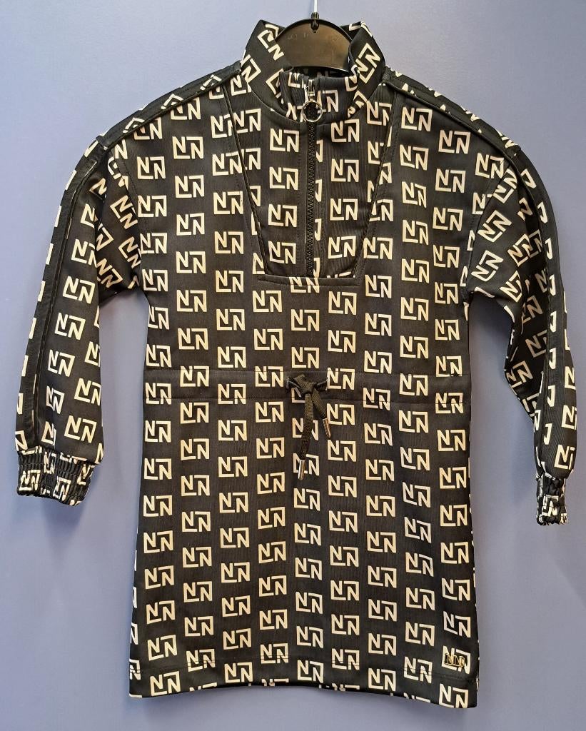 Nik & Nik logo dress casual jurk zwart Femy mt 116 nr 46174