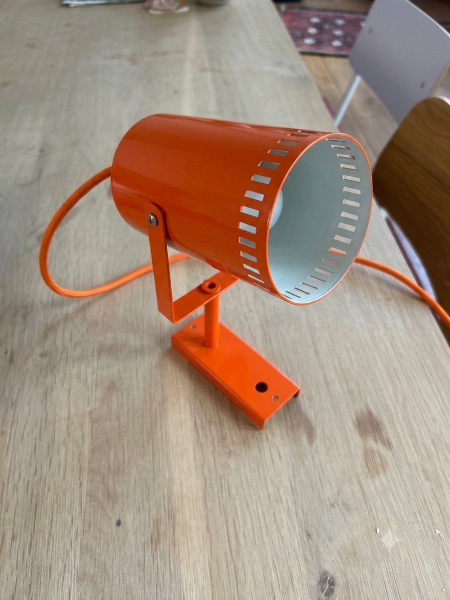Vintage Oranje Wandlamp/Spot - Jaren '70 Stijl, Overige merken, Gebruikt, E27 (groot), Oranje