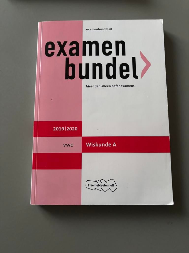 Examenbundel Wiskunde A vwo, Ophalen of Verzenden, Zo goed als nieuw, HAVO, Wiskunde A