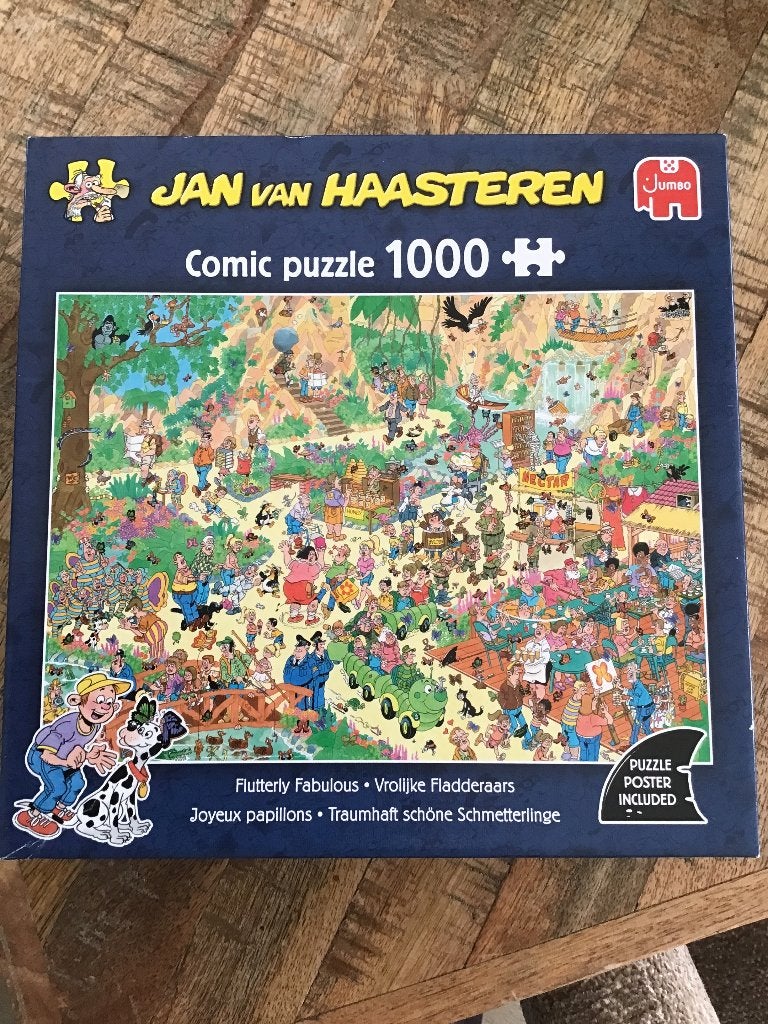 Puzzel JvH 1000 stuks Vrolijke fladderaars, Ophalen, 500 t/m 1500 stukjes, Zo goed als nieuw, Puzzelboek